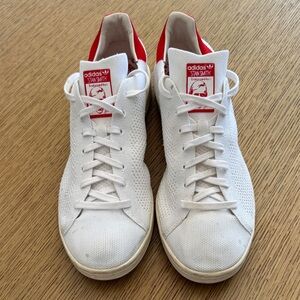 Adidas Stan Smith Primeknit 12.5 -White and Red Sneakers